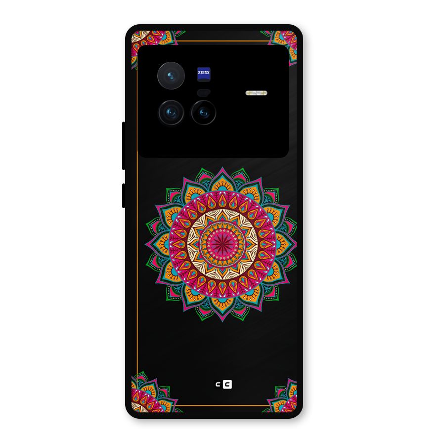 Amazing Mandala Art Metal Back Case for Vivo X80
