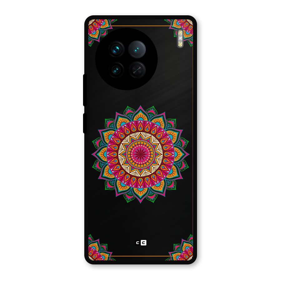 Amazing Mandala Art Metal Back Case for Vivo X90