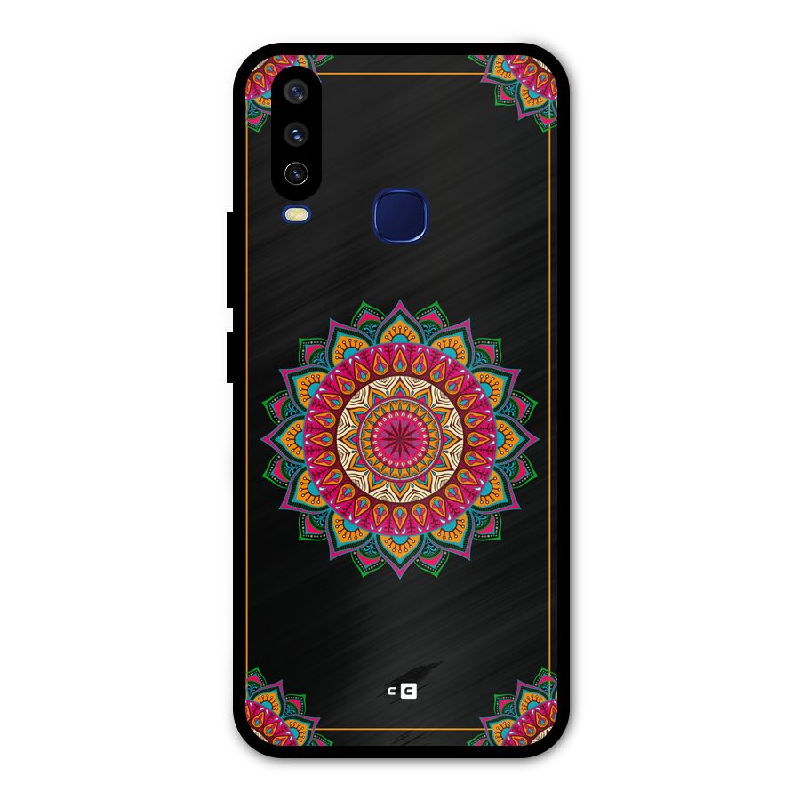 Amazing Mandala Art Metal Back Case for Vivo Y12