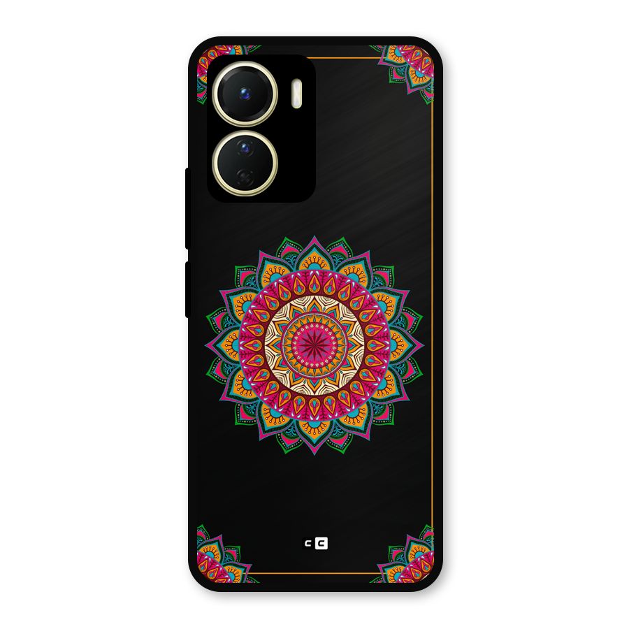 Amazing Mandala Art Metal Back Case for Vivo Y16