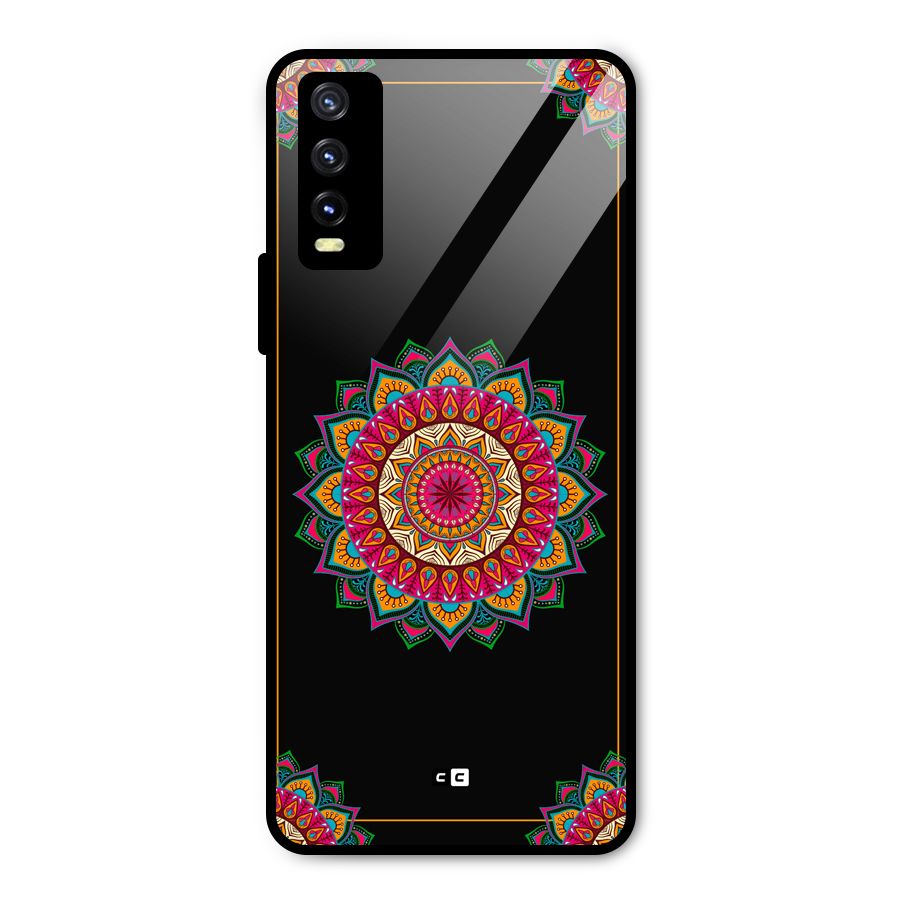 Amazing Mandala Art Metal Back Case for Vivo Y20