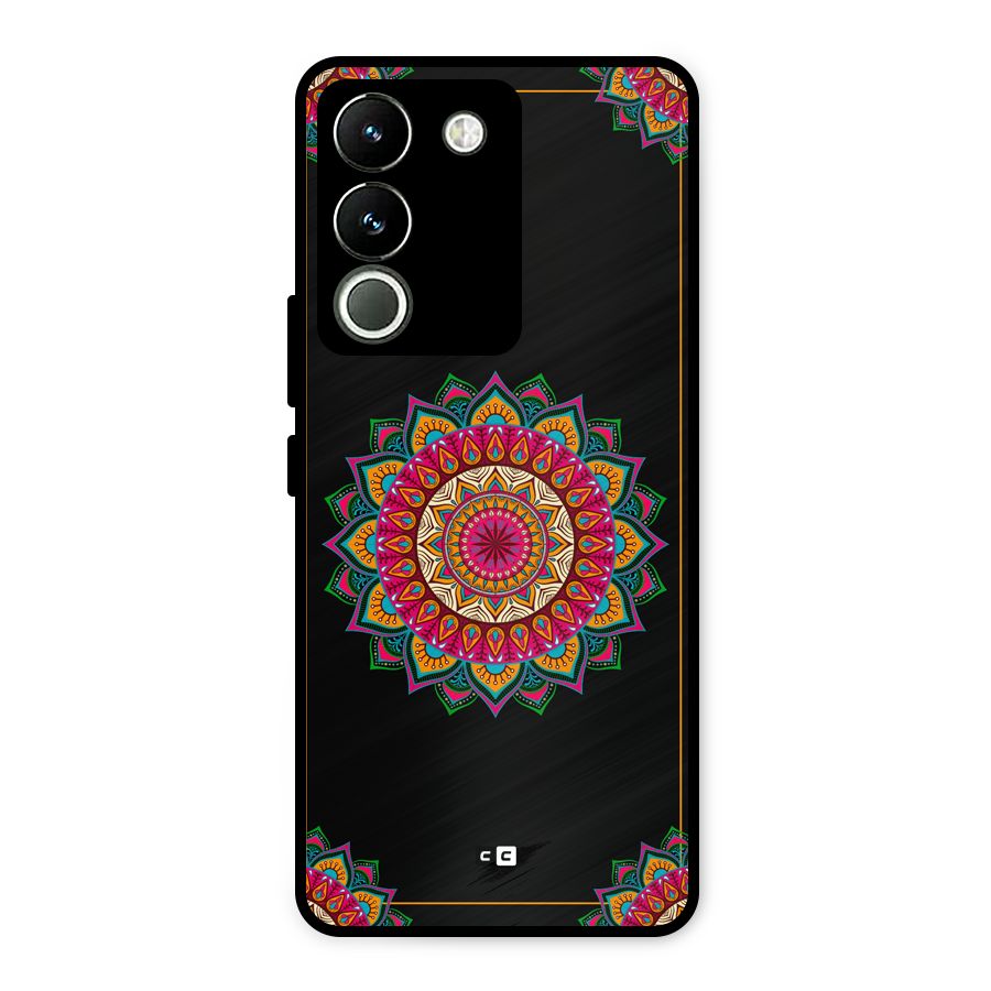 Amazing Mandala Art Metal Back Case for Vivo Y200