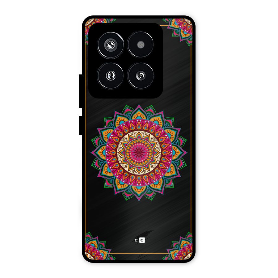 Amazing Mandala Art Metal Back Case for Xiaomi 14 Pro