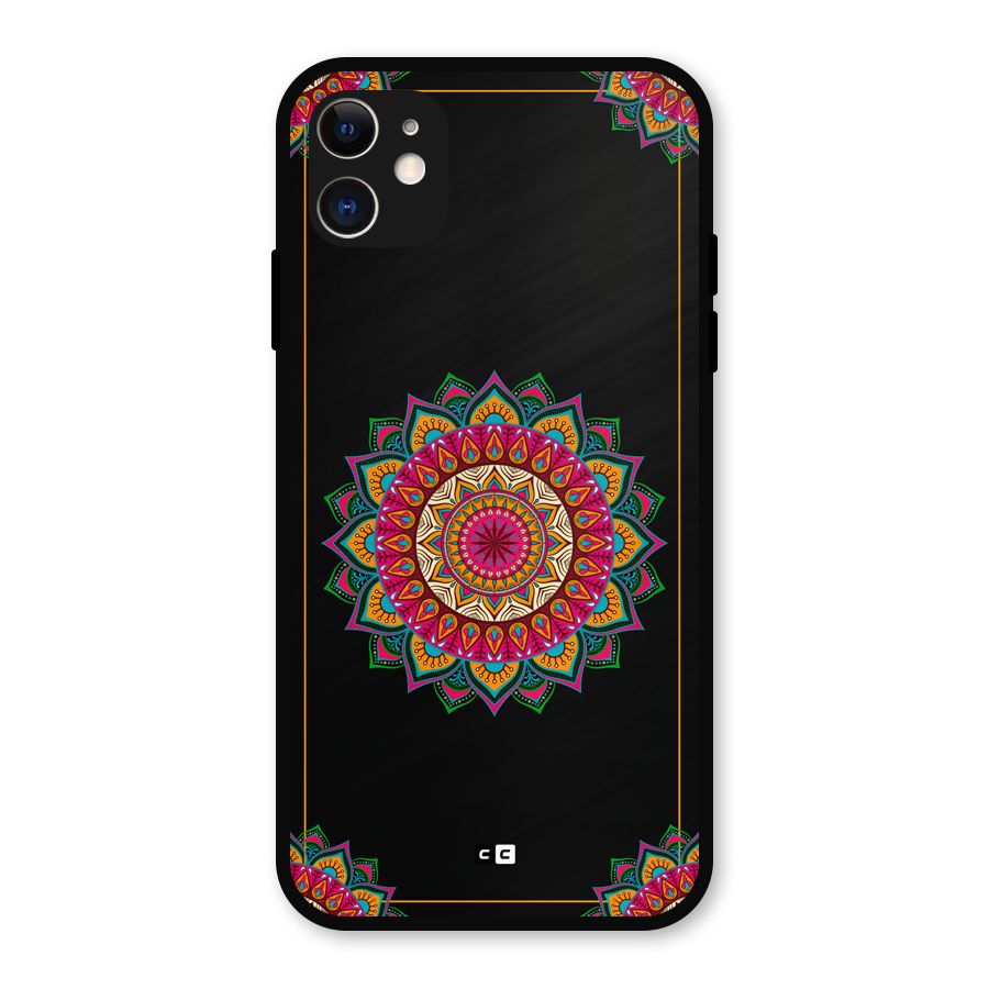 Amazing Mandala Art Metal Back Case for iPhone 11