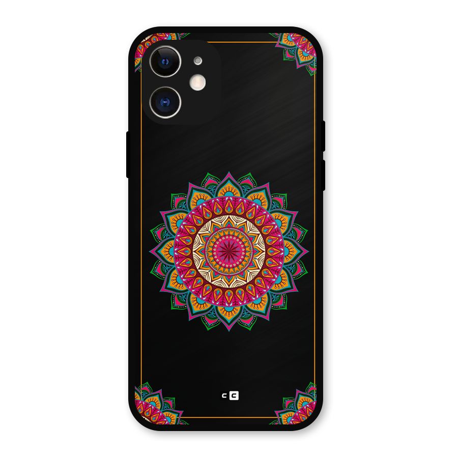 Amazing Mandala Art Metal Back Case for iPhone 12