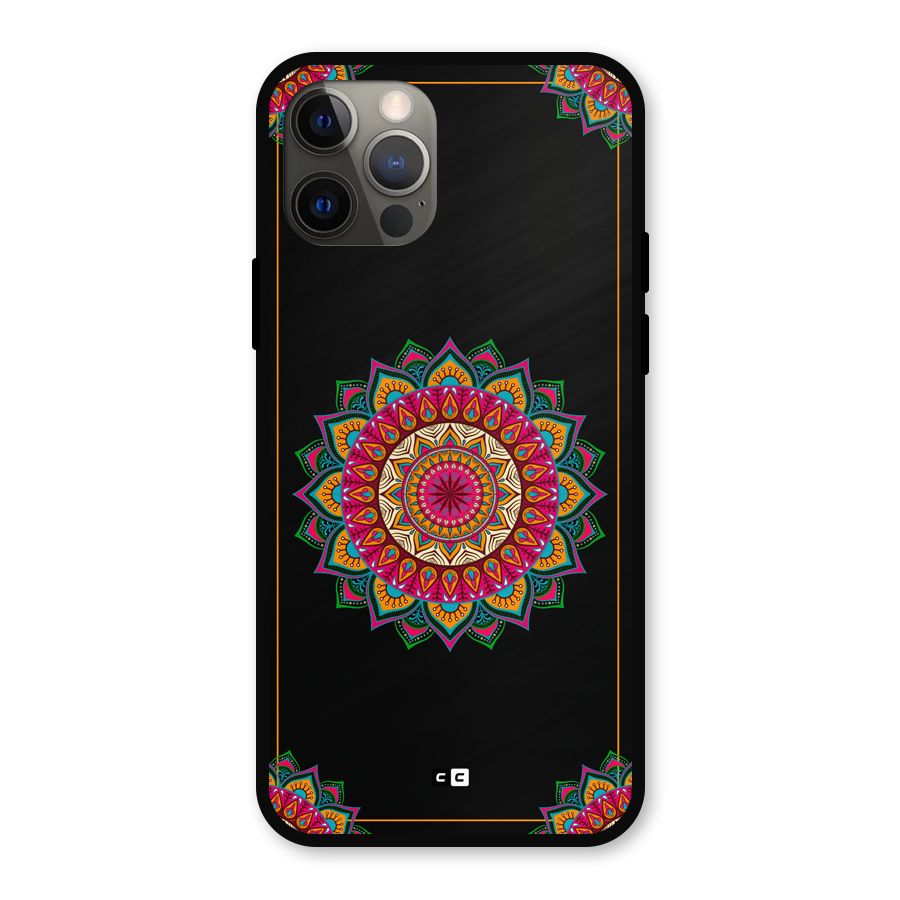 Amazing Mandala Art Metal Back Case for iPhone 12 Pro