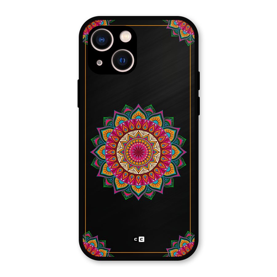 Amazing Mandala Art Metal Back Case for iPhone 13