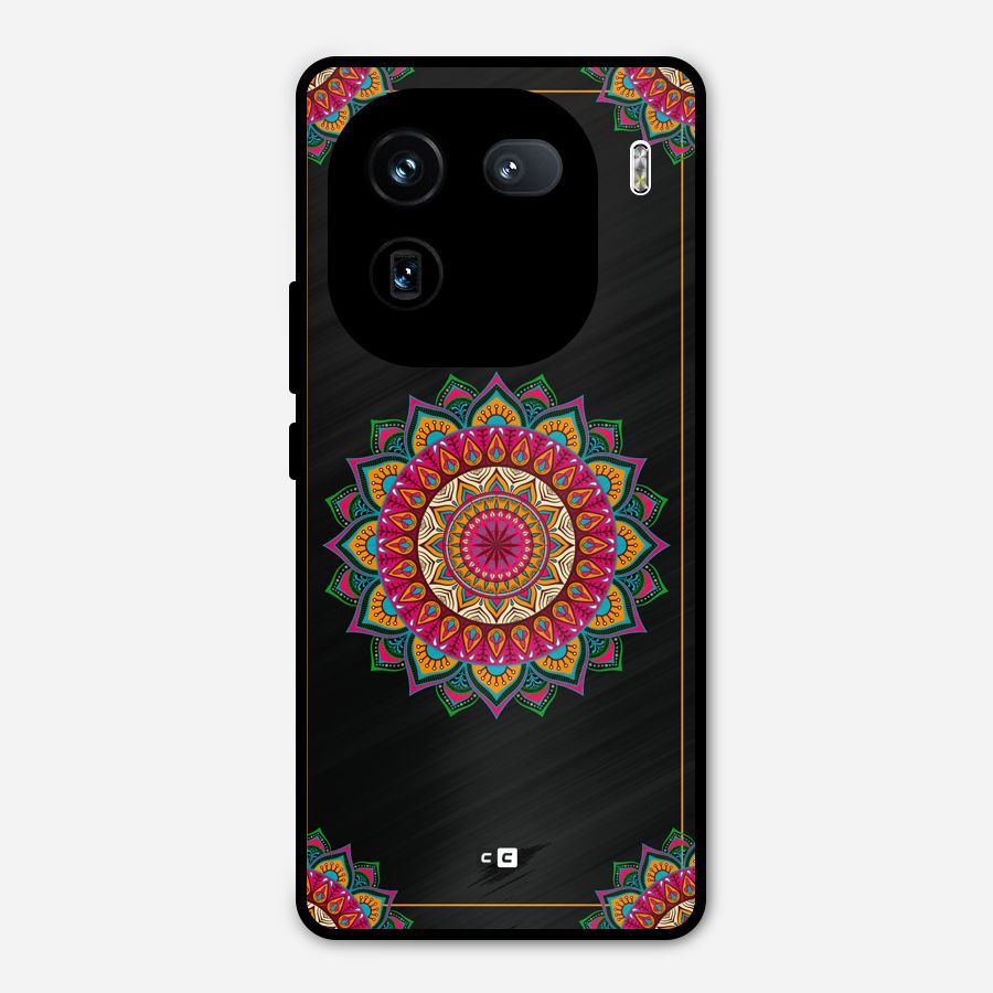 Amazing Mandala Art Metal Back Case for iQOO 12