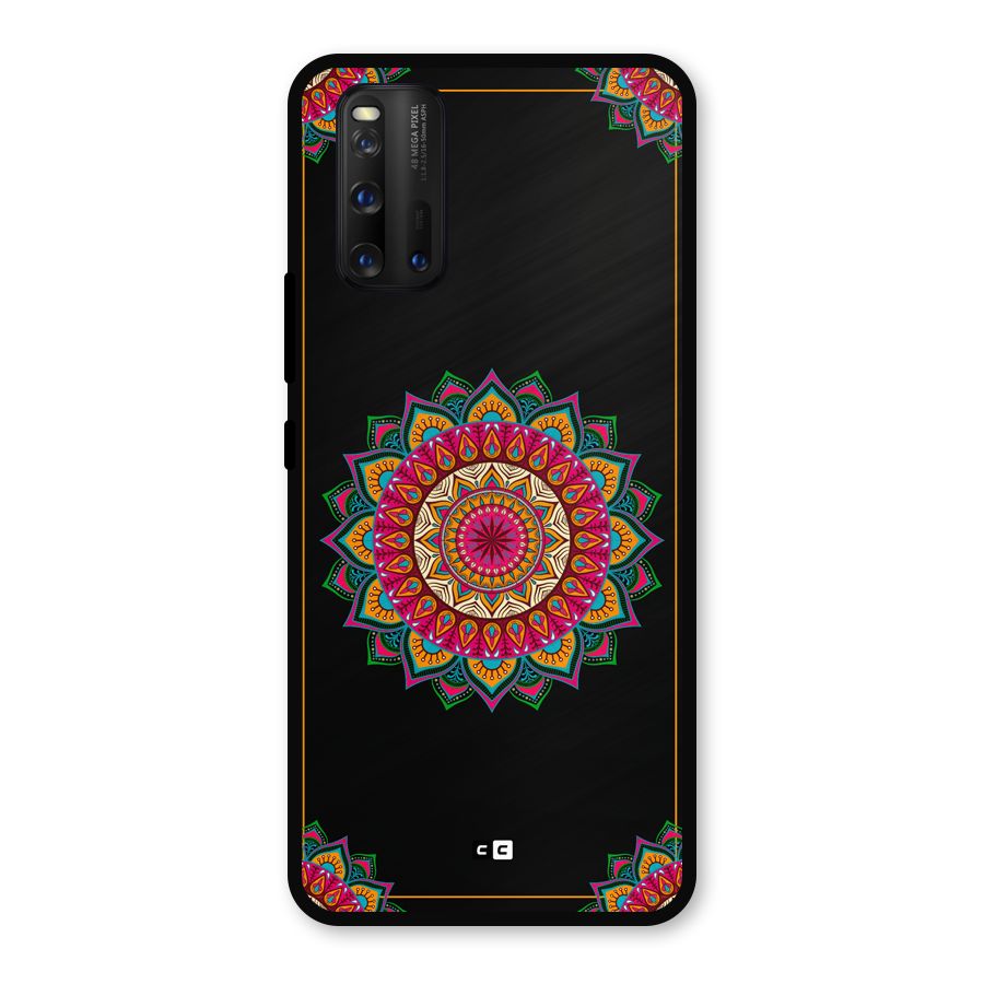 Amazing Mandala Art Metal Back Case for iQOO 3