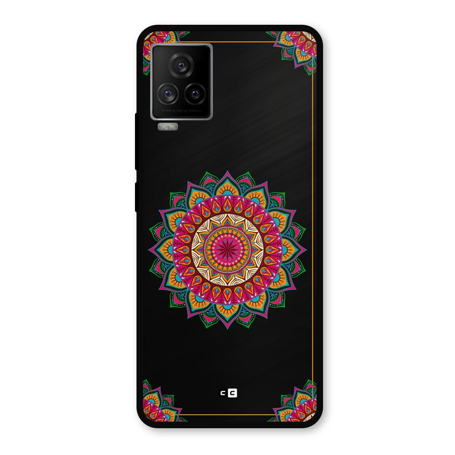 Amazing Mandala Art Metal Back Case for iQOO 7 Legend 5G
