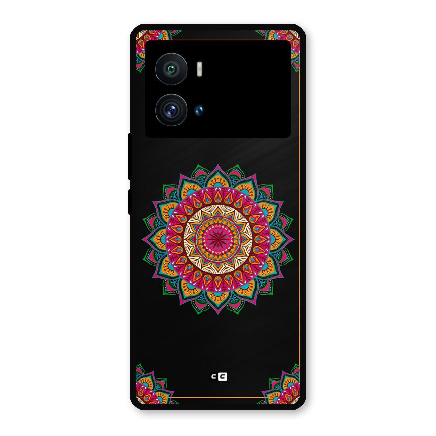 Amazing Mandala Art Metal Back Case for iQOO 9 Pro