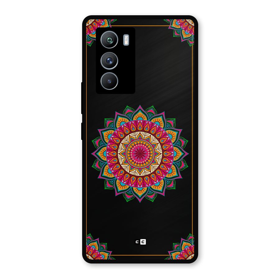 Amazing Mandala Art Metal Back Case for iQOO 9 SE