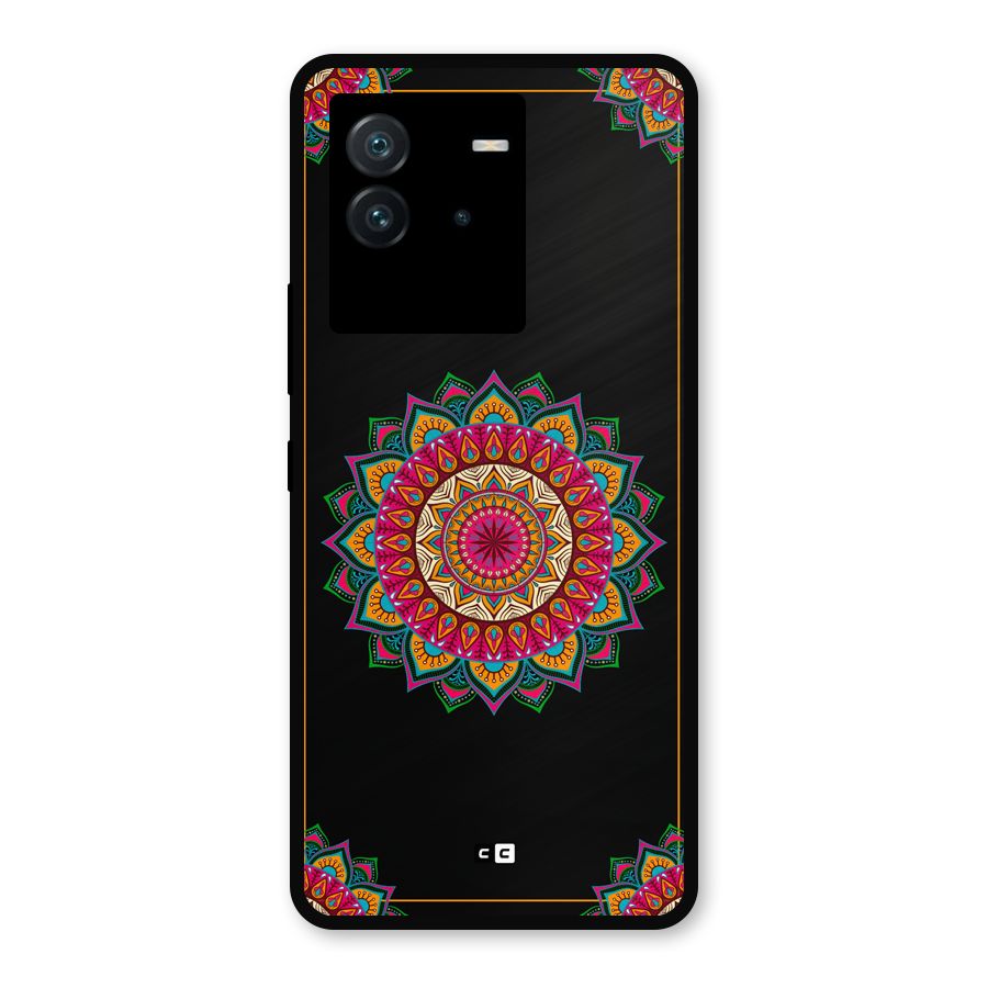Amazing Mandala Art Metal Back Case for iQOO Neo 6 5G
