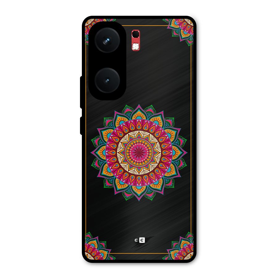 Amazing Mandala Art Metal Back Case for iQOO Neo 9 Pro