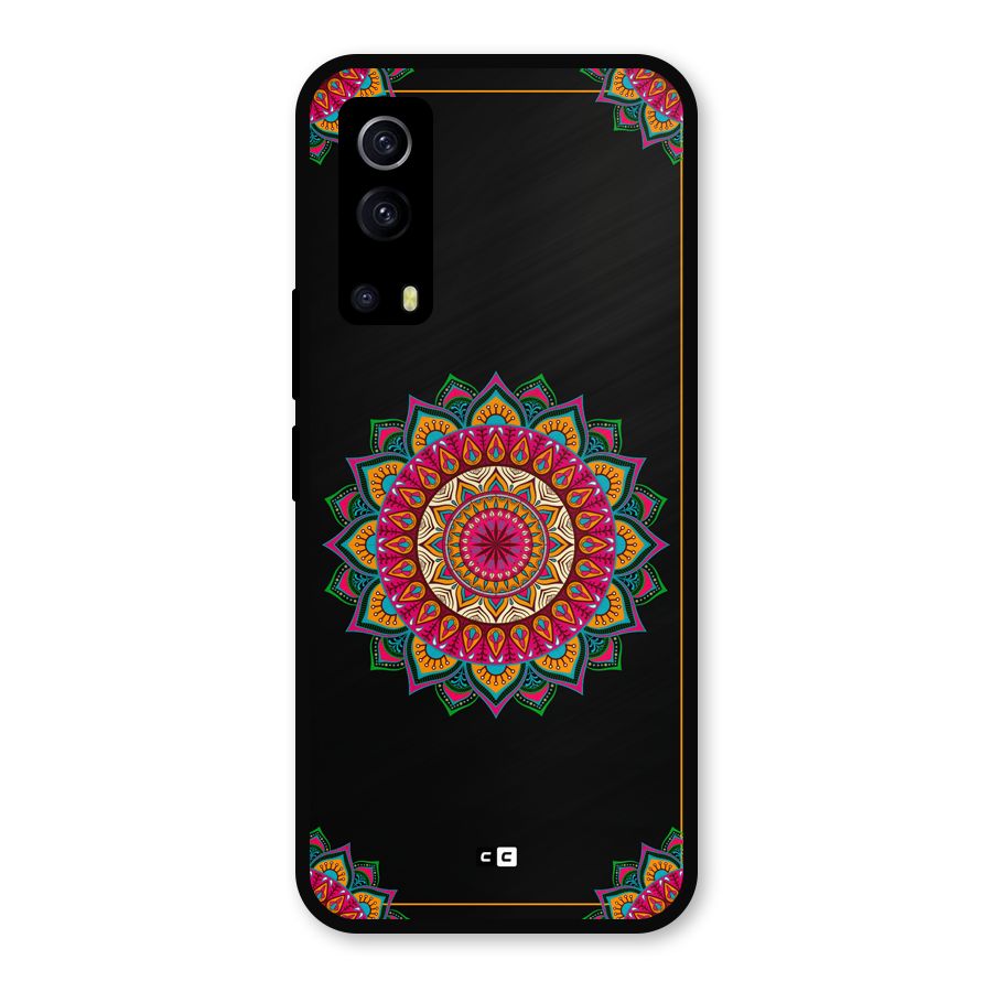 Amazing Mandala Art Metal Back Case for iQOO Z3