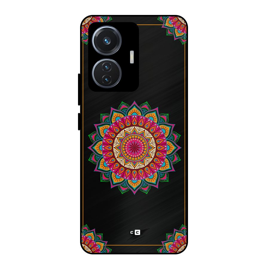 Amazing Mandala Art Metal Back Case for iQOO Z6 44W