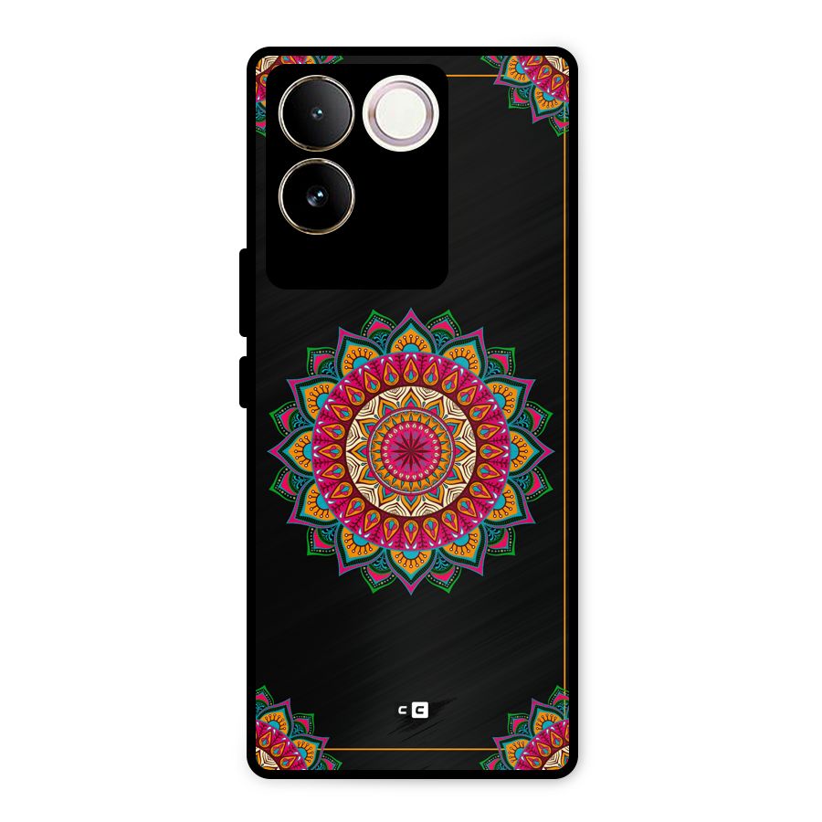 Amazing Mandala Art Metal Back Case for iQOO Z7 Pro