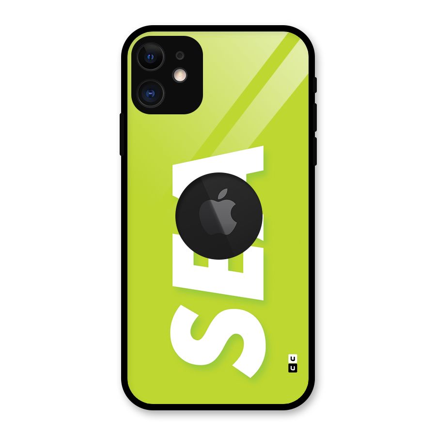 Amazing Sea Glass Back Case for iPhone 11 Logo Cut