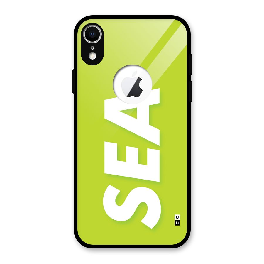 Amazing Sea Glass Back Case for iPhone XR Logo Cut