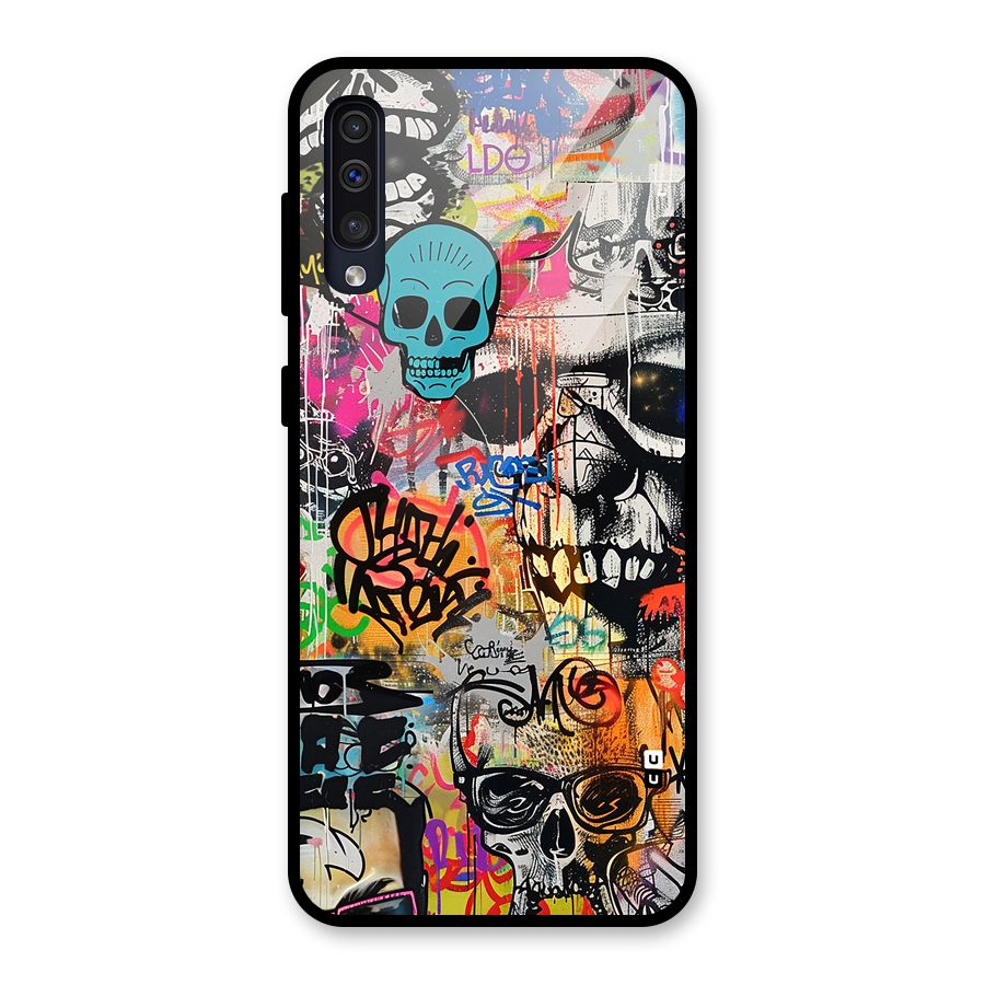 Amazing Street Art Glass Back Case for Galaxy A50