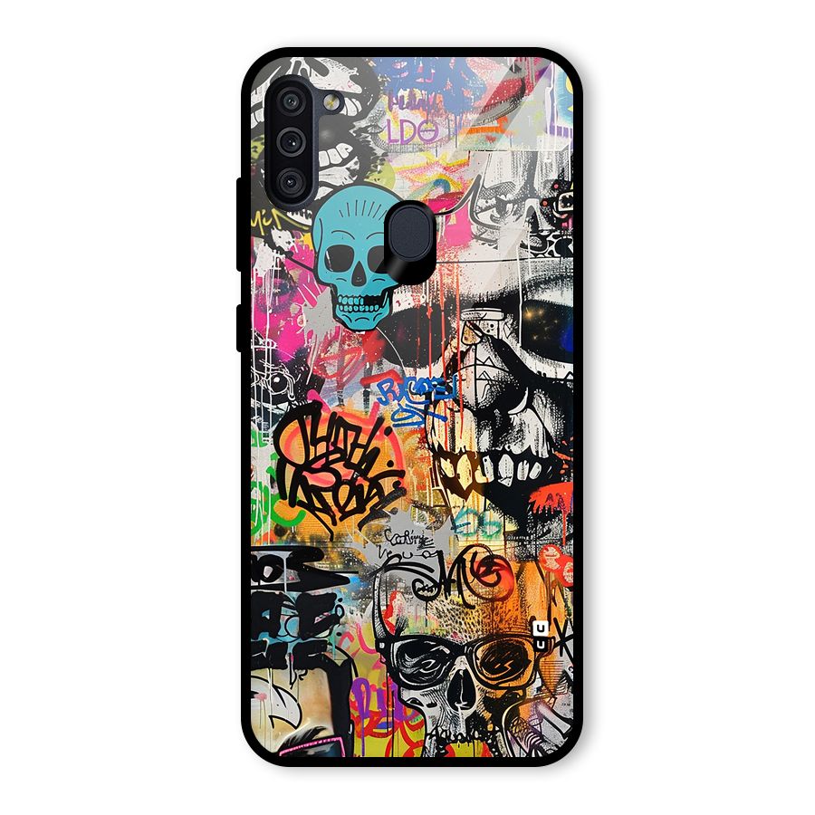 Amazing Street Art Glass Back Case for Galaxy M11