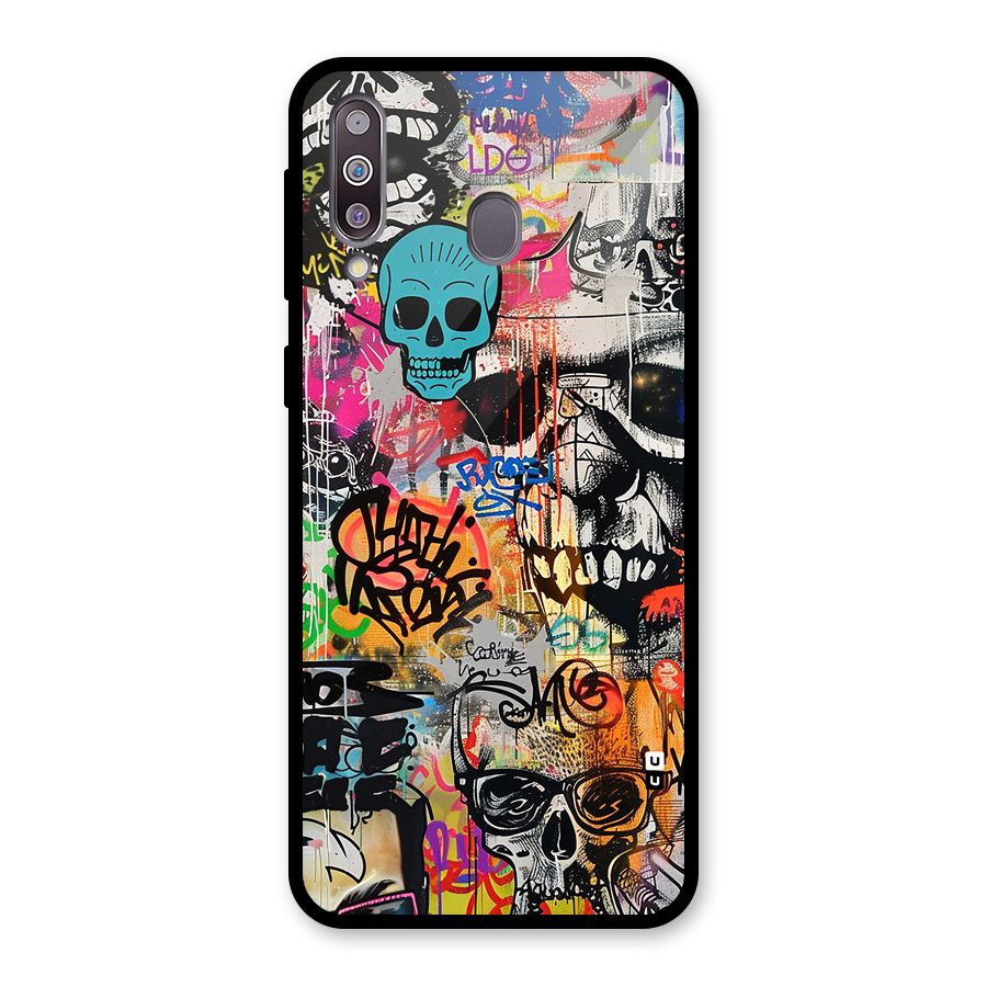 Amazing Street Art Glass Back Case for Galaxy M30