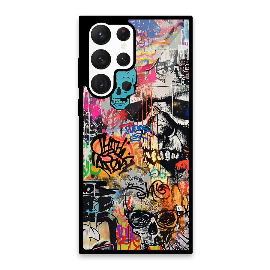 Amazing Street Art Glass Back Case for Galaxy S22 Ultra 5G