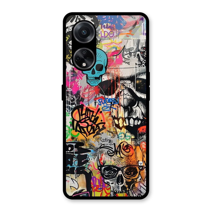 Amazing Street Art Glass Back Case for Oppo F23