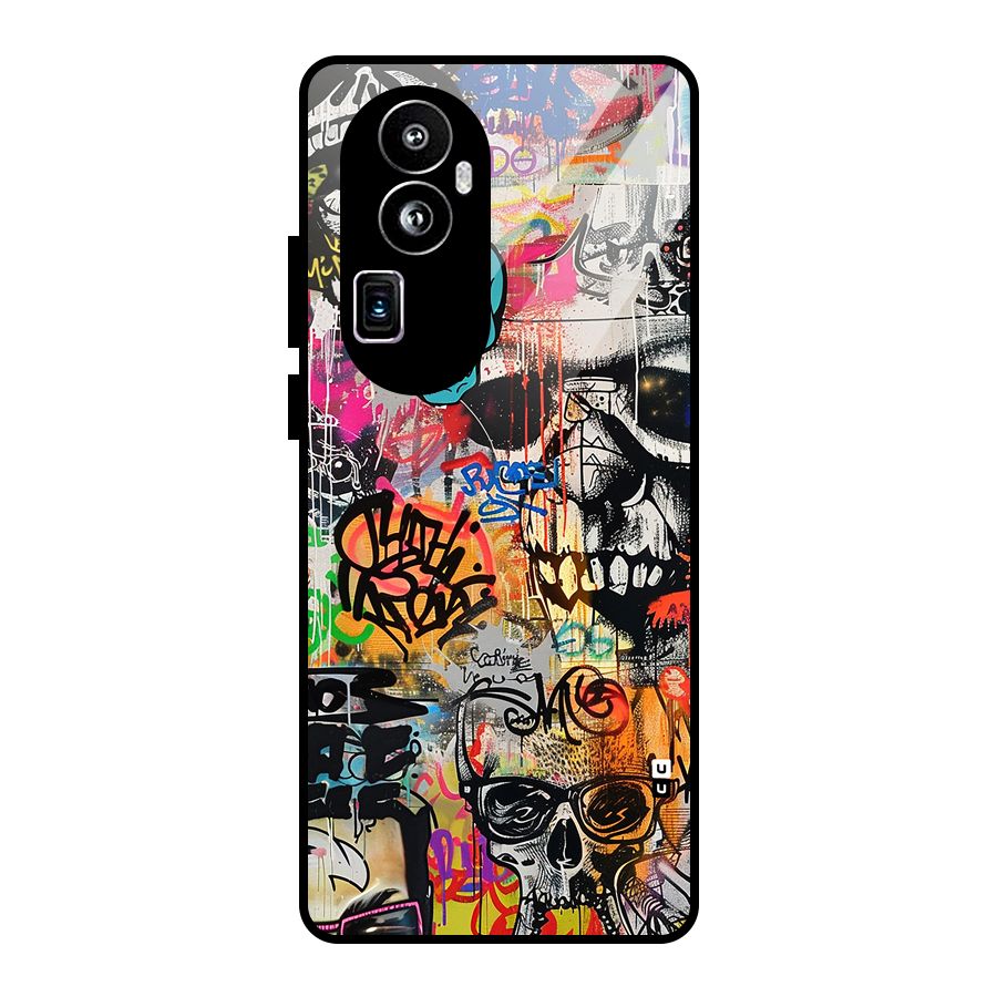 Amazing Street Art Glass Back Case for Oppo Reno10 Pro Plus