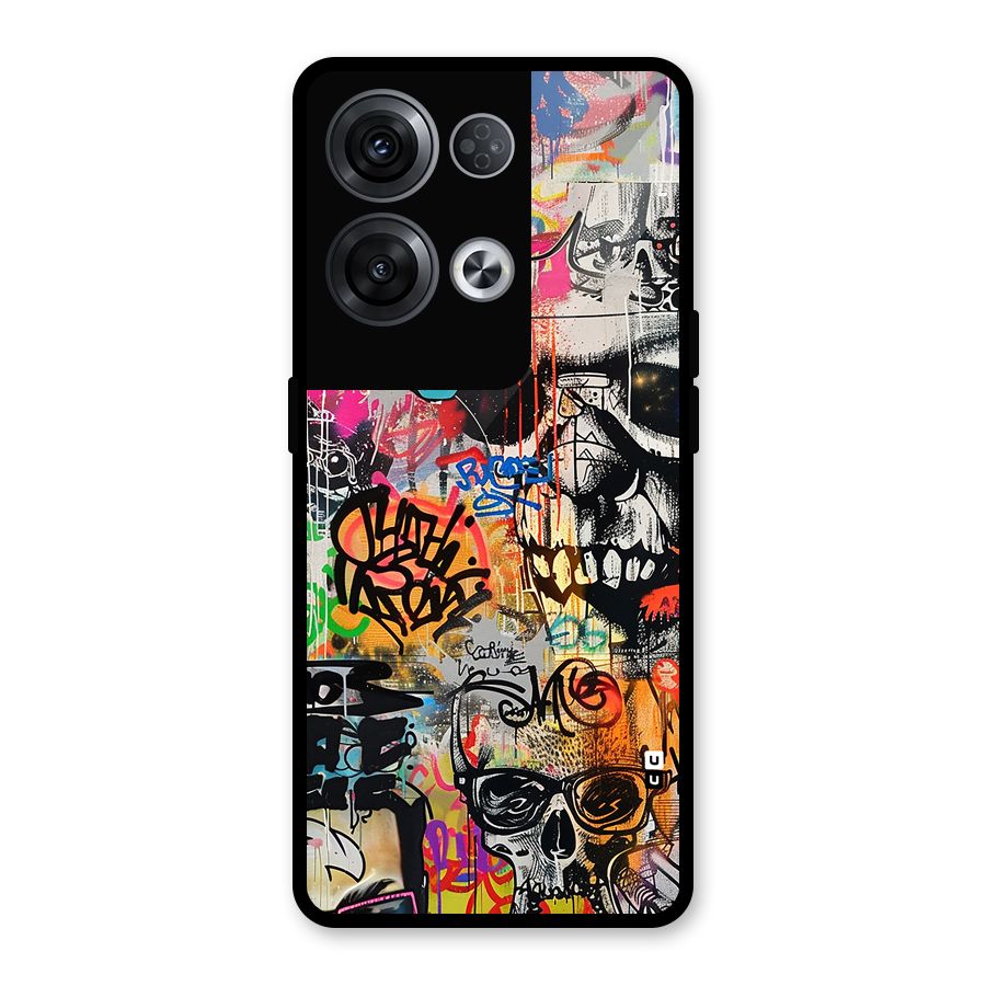Amazing Street Art Glass Back Case for Oppo Reno8 Pro 5G