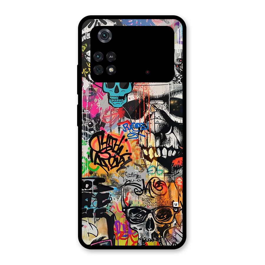 Amazing Street Art Glass Back Case for Poco M4 Pro 4G
