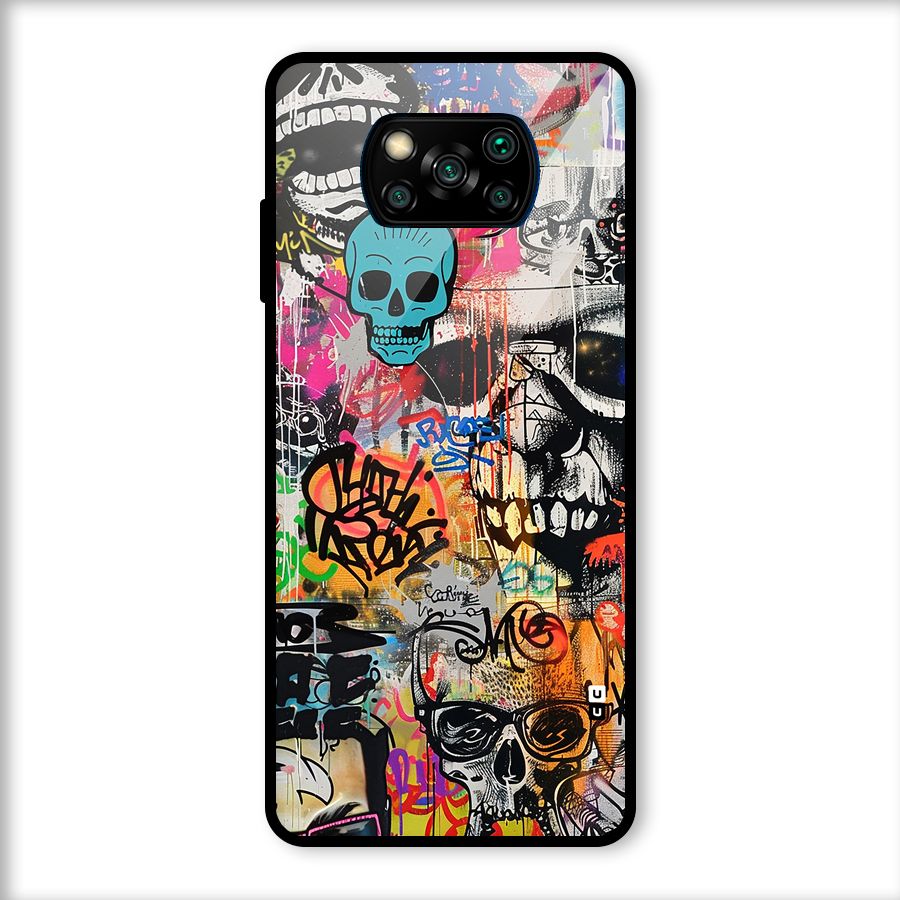 Amazing Street Art Glass Back Case for Poco X3