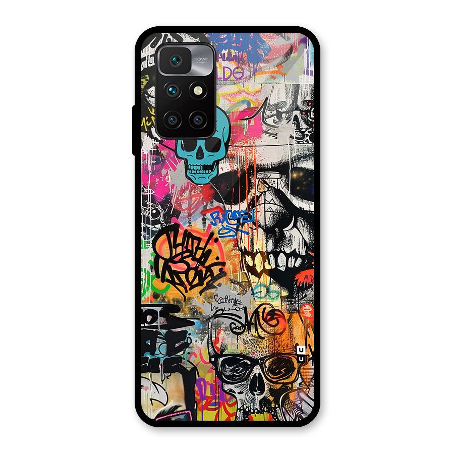 Amazing Street Art Glass Back Case for Redmi 10 Prime