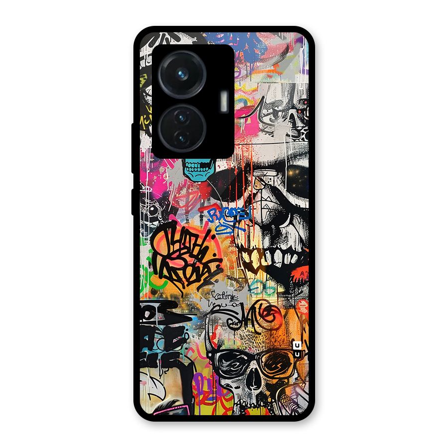 Amazing Street Art Glass Back Case for Vivo T1 44W