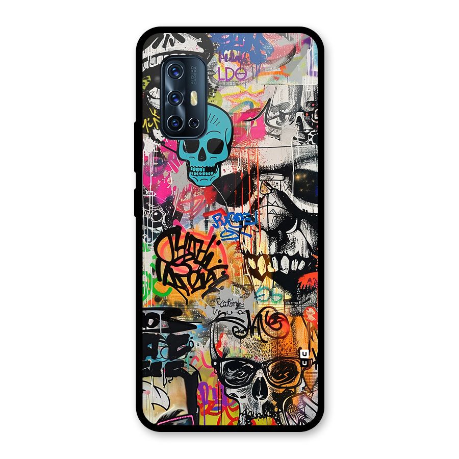 Amazing Street Art Glass Back Case for Vivo V17