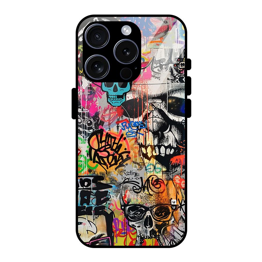 Amazing Street Art Glass Back Case for iPhone 15 Pro