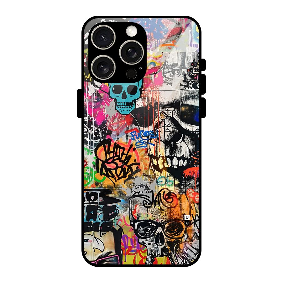 Amazing Street Art Glass Back Case for iPhone 15 Pro Max