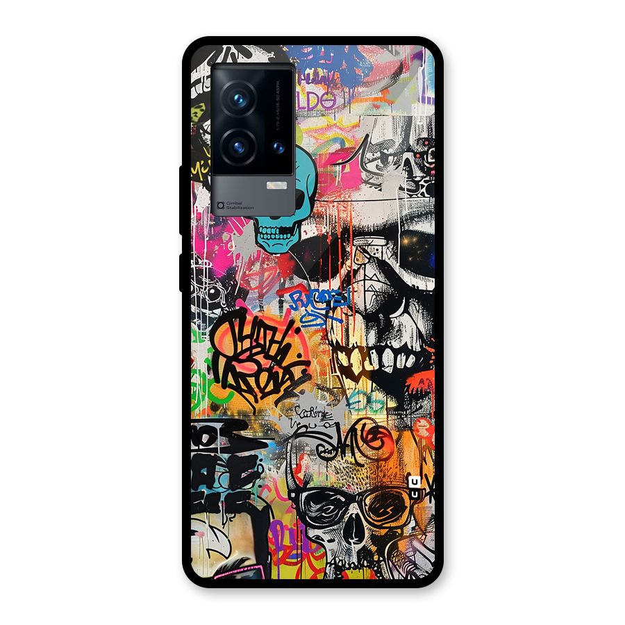 Amazing Street Art Glass Back Case for iQOO 9 5G