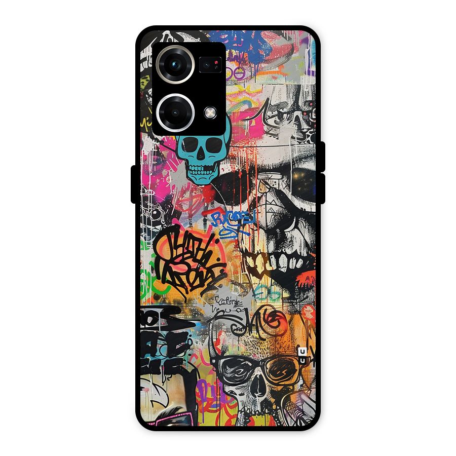 Amazing Street Art Metal Back Case for Oppo F21 Pro 4G