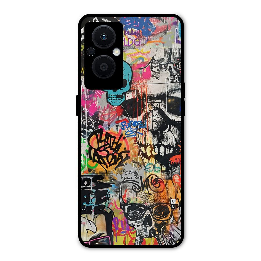 Amazing Street Art Metal Back Case for Oppo F21s Pro 5G