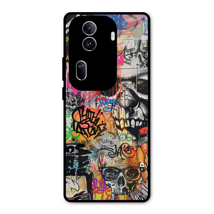 Amazing Street Art Metal Back Case for Oppo Reno11 Pro 5G