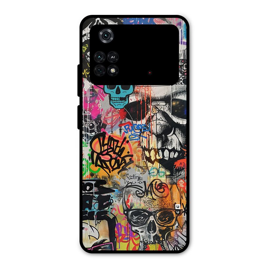 Amazing Street Art Metal Back Case for Poco M4 Pro 4G