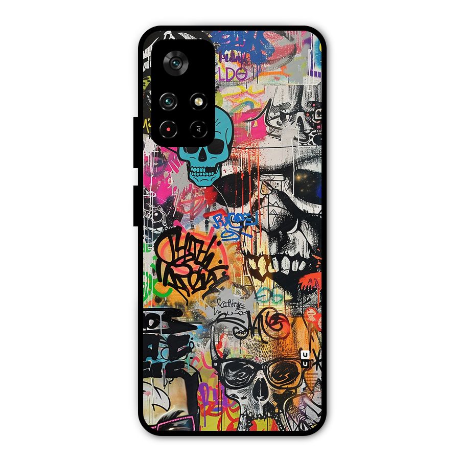 Amazing Street Art Metal Back Case for Poco M4 Pro 5G