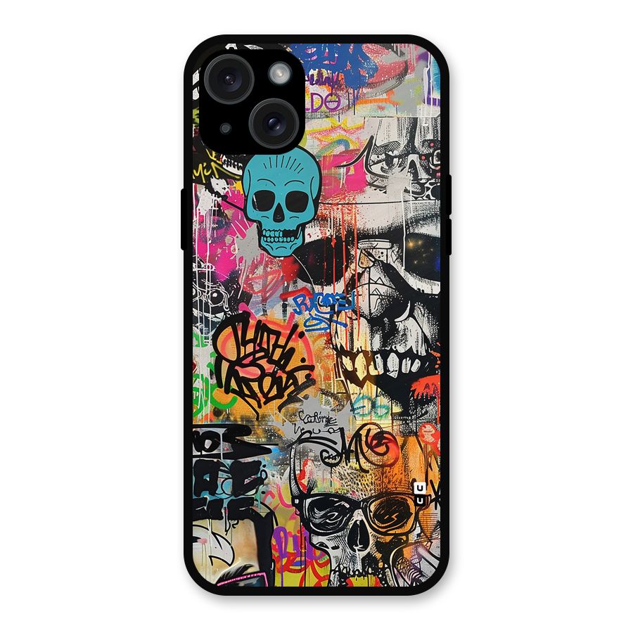 Amazing Street Art Metal Back Case for iPhone 15 Plus