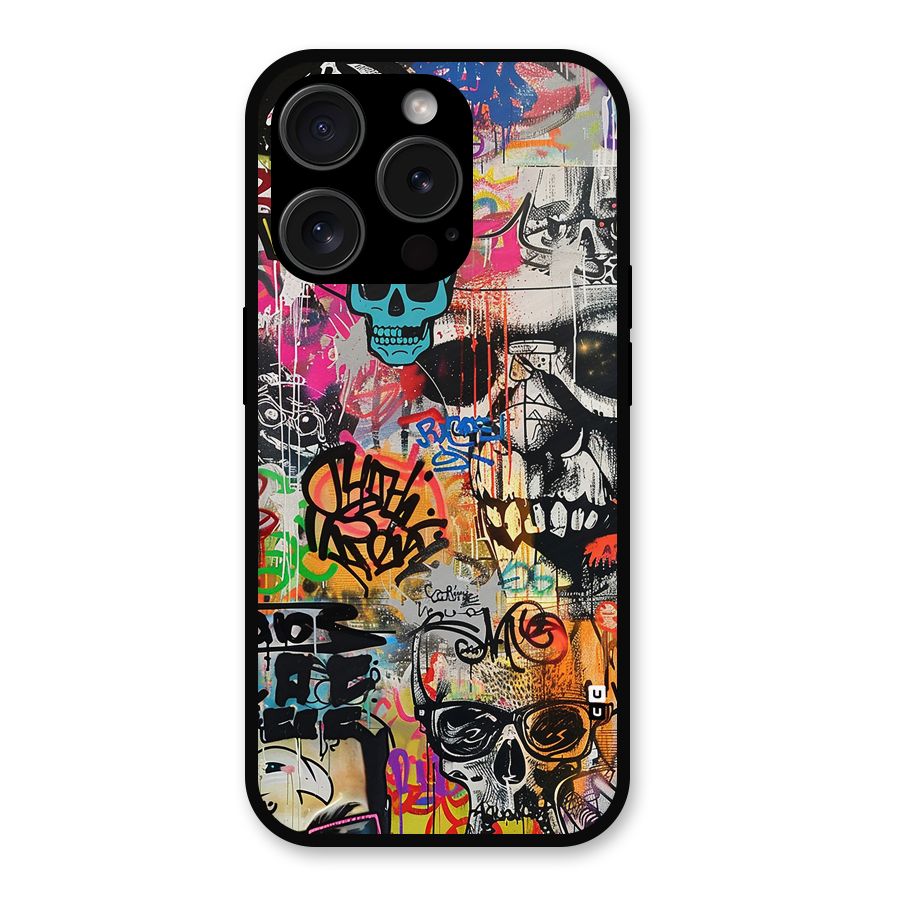 Amazing Street Art Metal Back Case for iPhone 15 Pro