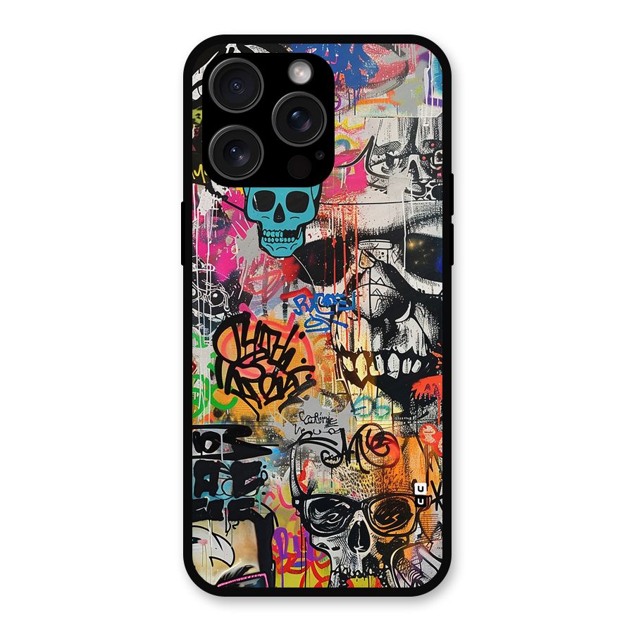 Amazing Street Art Metal Back Case for iPhone 15 Pro Max