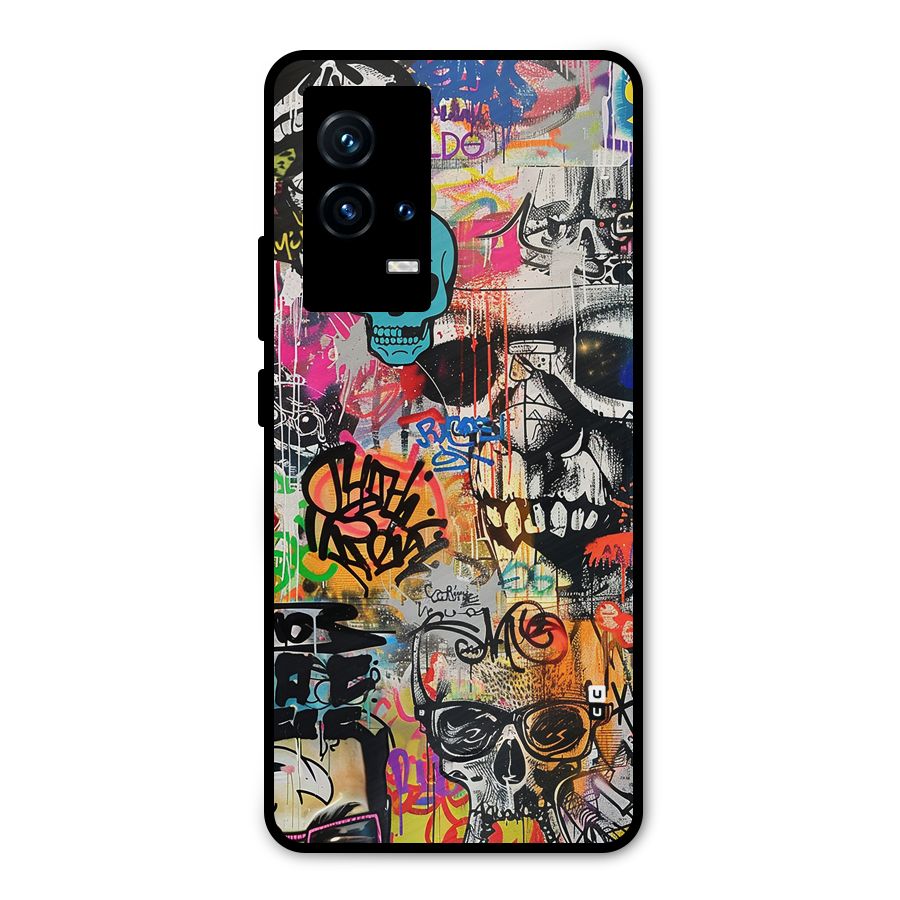 Amazing Street Art Metal Back Case for iQOO 9 5G