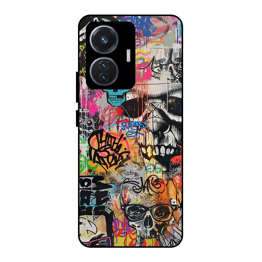 Amazing Street Art Metal Back Case for iQOO Z6 44W