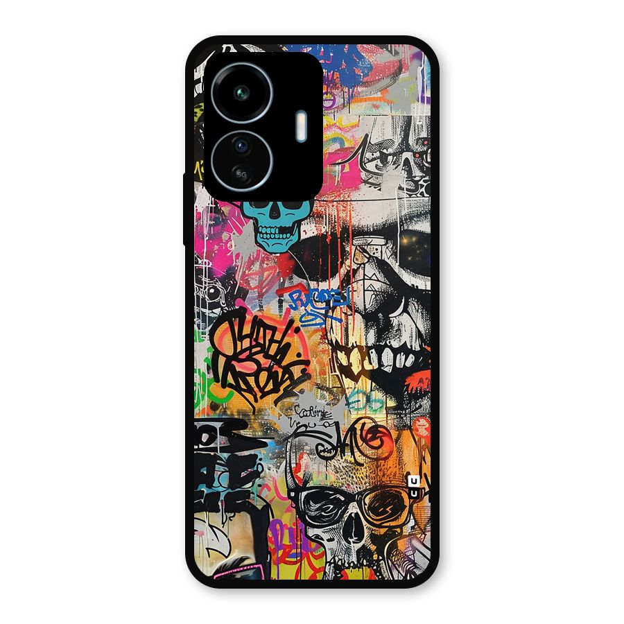 Amazing Street Art Metal Back Case for vivo iQOO Z6 Lite 5G