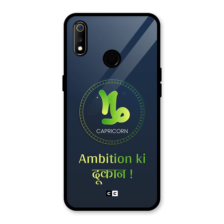 Ambitious Capricorn Glass Back Case for Realme 3i